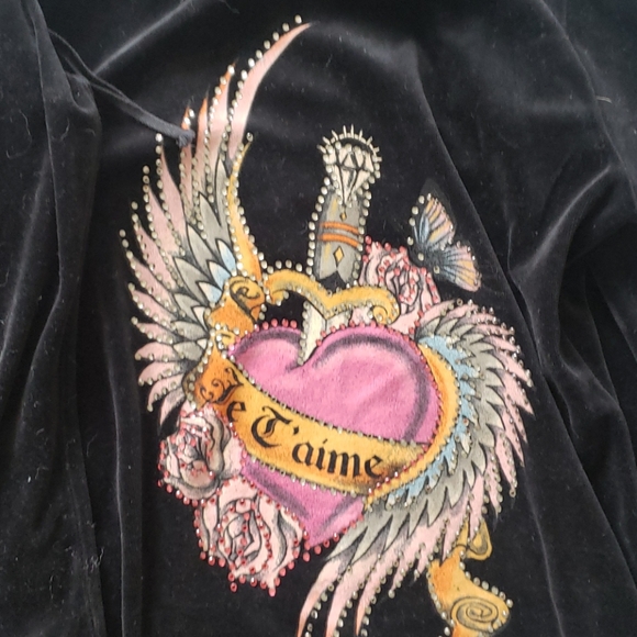 2pc black sparkly  jogger suit Pants M jacket L - Picture 2 of 2